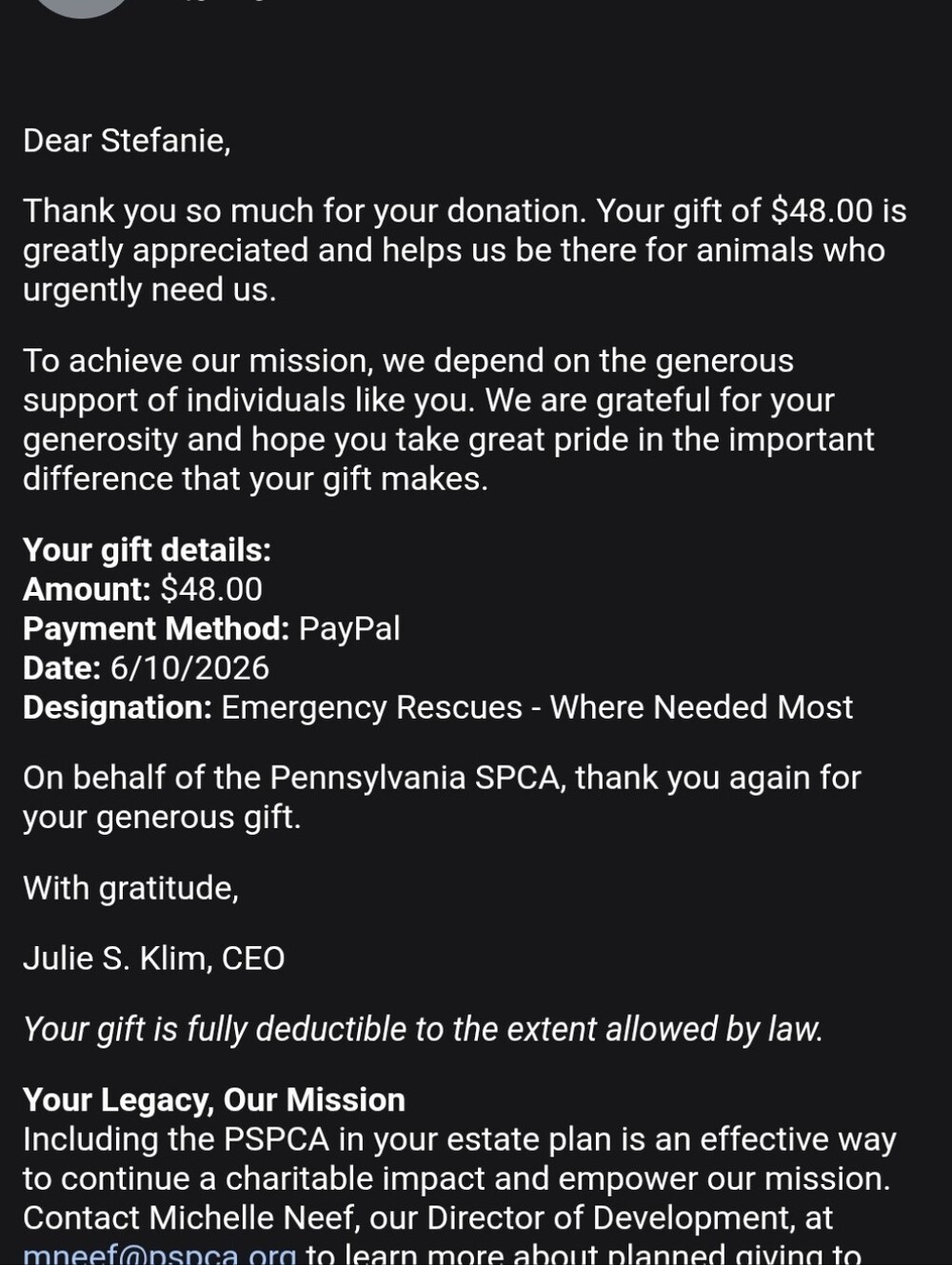DONATION MADE // JUNE 7TH: SPCA FUNDRAISER! - Picture 4 of 4